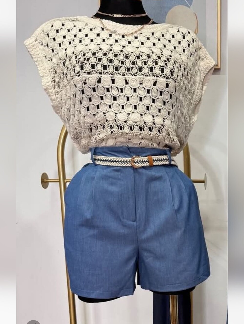 Have Blue High-Rise Tailored Women's Shorts